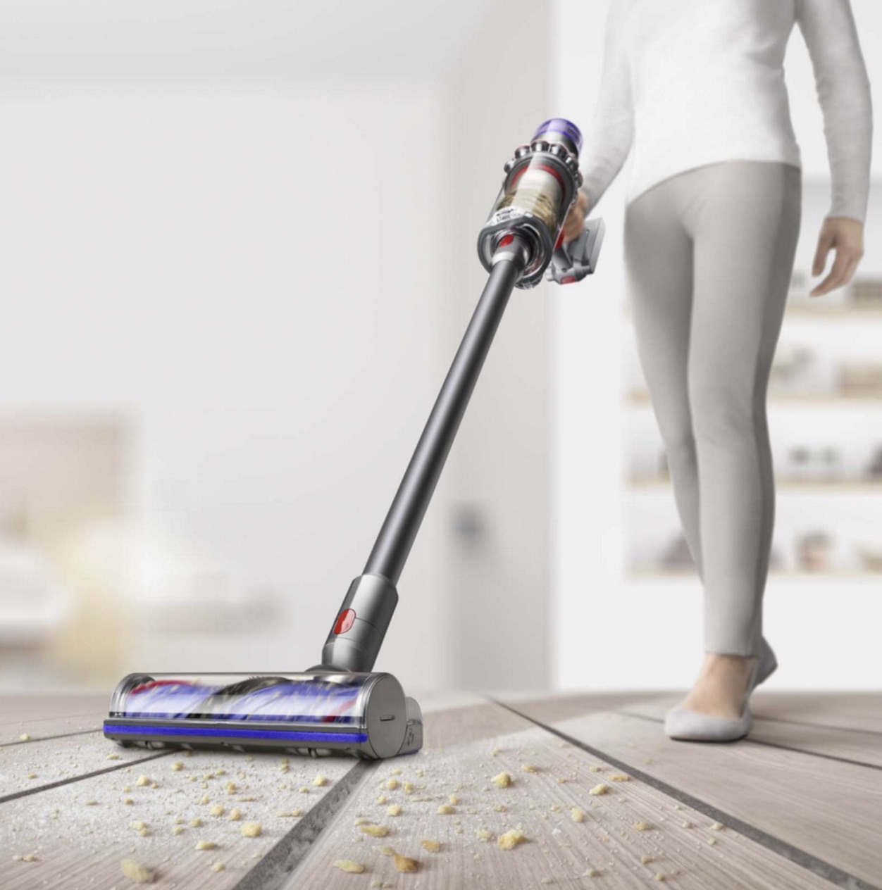 Dyson V11 Extra on hardwood floors