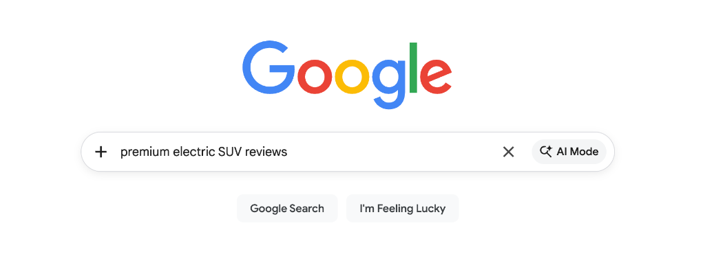 Google search for "premium electric SUV reviews"